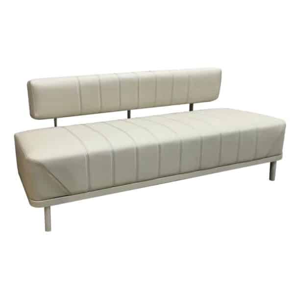 The Celia Salon Waiting Bench - Pure Ivory by SEC