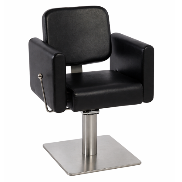 The Milano Dual Purpose Salon Chair - Black & Silver by SEC
