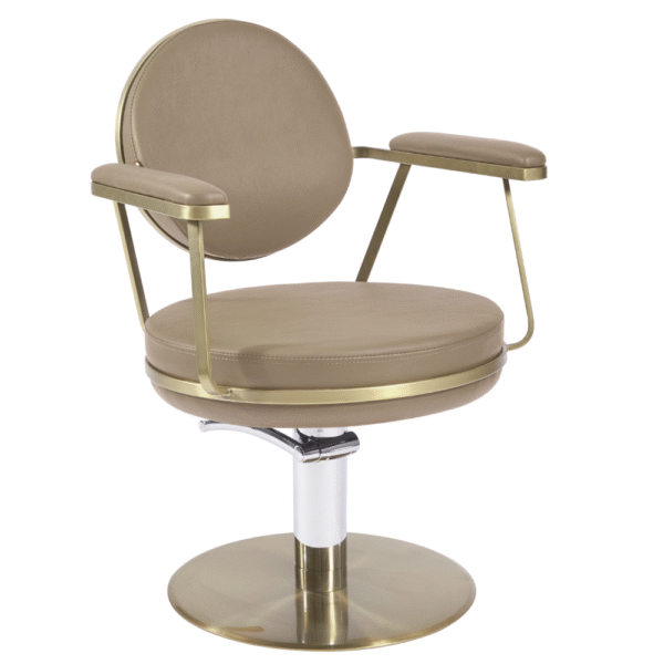 The Peoni Salon Styling Chair - Caramel & Gold by SEC