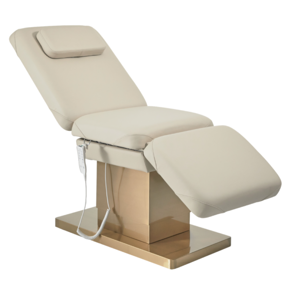 The Lilli Electric Beauty Bed with Heat - Ivory & Gold by SEC