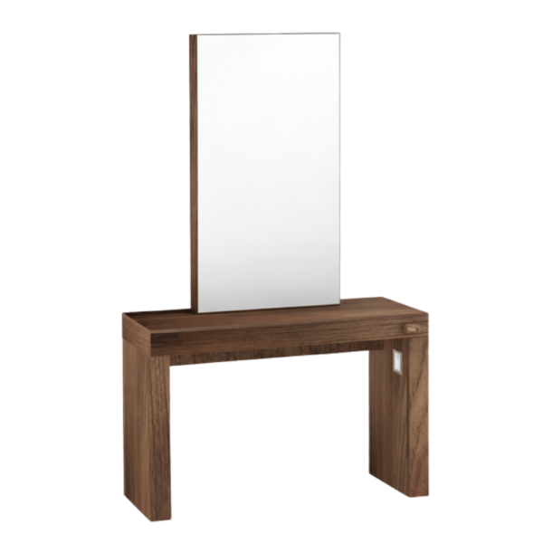 The Romi Wall Mounted Salon Styling Unit - Wood Finish by SEC