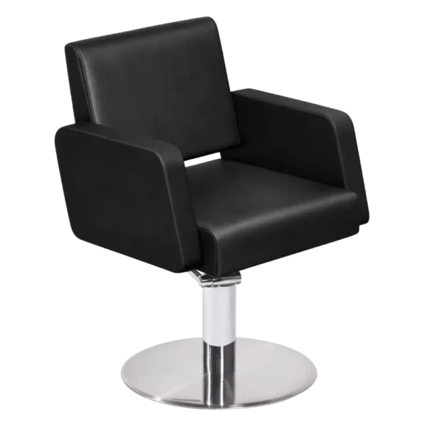 The Amari Salon Styling Chair - Black & Silver