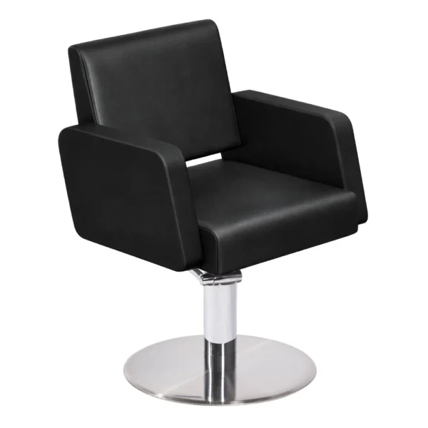 The Amari Salon Styling Chair - Black & Silver by SEC