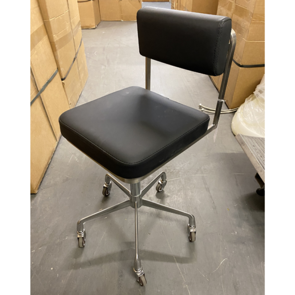 The Lotti Salon Stool - Black & Silver by SEC - CLEARANCE - CL54Q