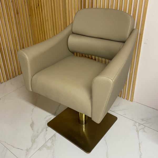 The Ferni Salon Styling Chair - Caramel & Gold by SEC - Clearance - CL54A
