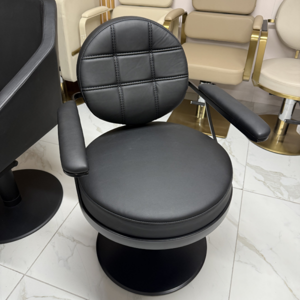The Tulip Salon Styling Chair - Midnight Black by SEC - Clearance - CL54W
