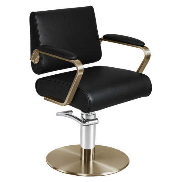 The Leila Salon Styling Chair - Black & Gold
