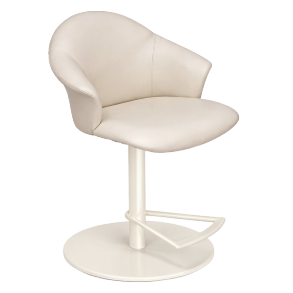 The Reia Nail Desk Stool - Pure Ivory by SEC