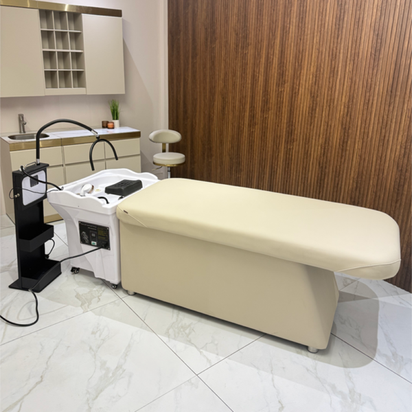 The Ophelia Non Plumbed Japanese Head Spa (Complete Set) - Pure Ivory by SEC