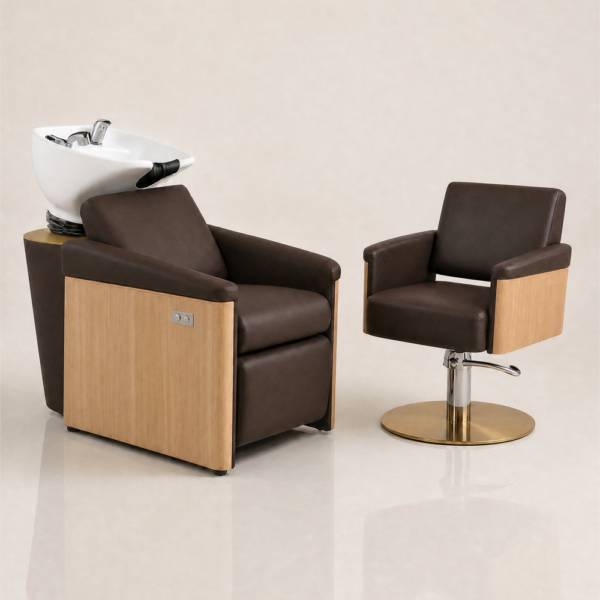 The Ashli Salon Package 1 - Chocolate Brown & Natural Wood Finish by SEC