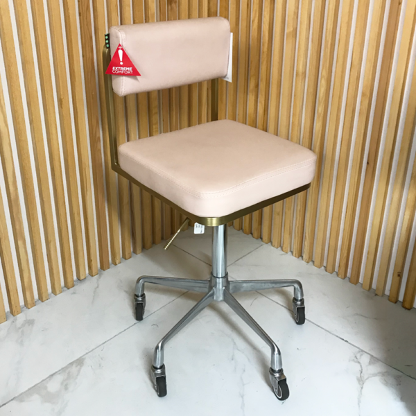 The Lotti Salon Stool - Pink & Gold by SEC - CLEARANCE - CL55M