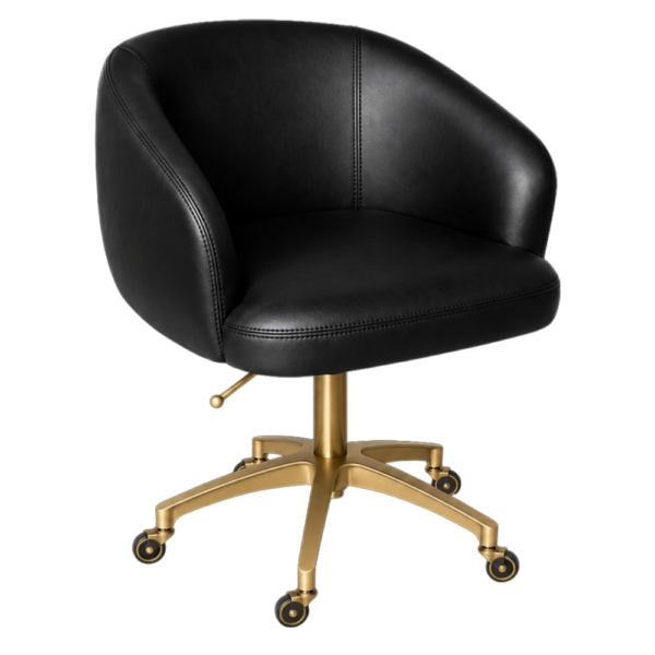 The Gigi Nail Tech Stool - Black & Gold