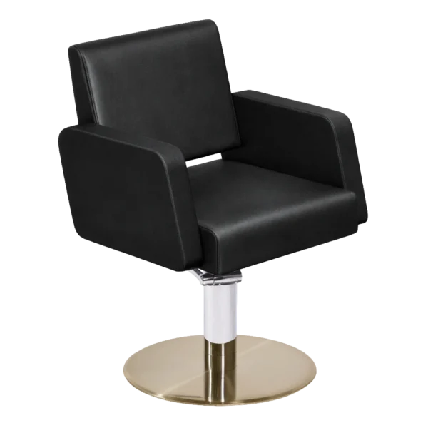 The Amari Salon Styling Chair - Black & Gold