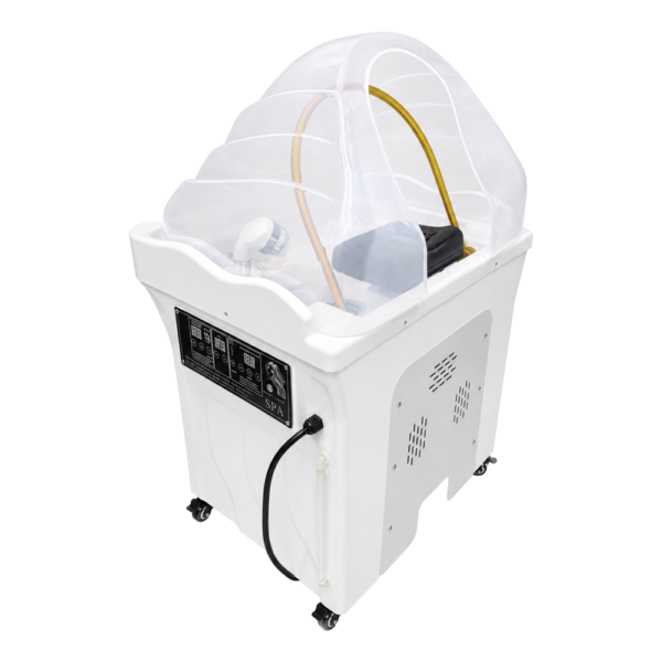 The Natalia Non Plumbed Japanese Head Spa Basin, Hood & Steamer - White